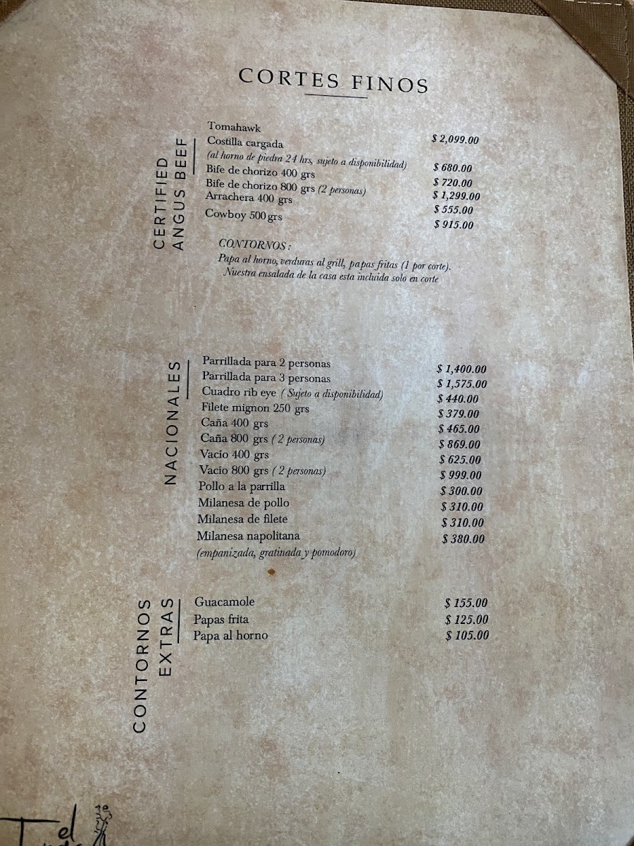 El Tango Menu - Image 2